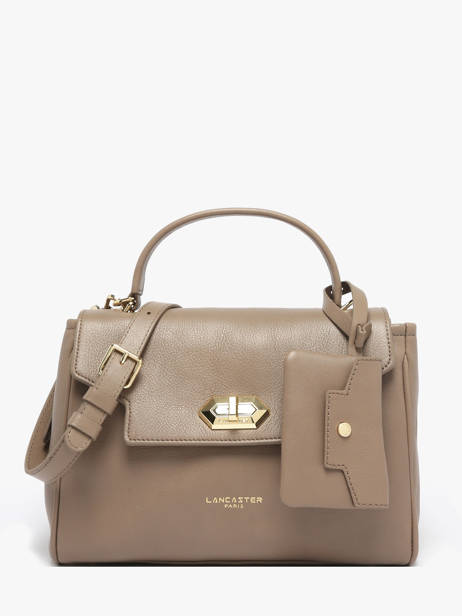 Handtas Mademoiselle Grace Leder Lancaster Beige mademoiselle grace 102